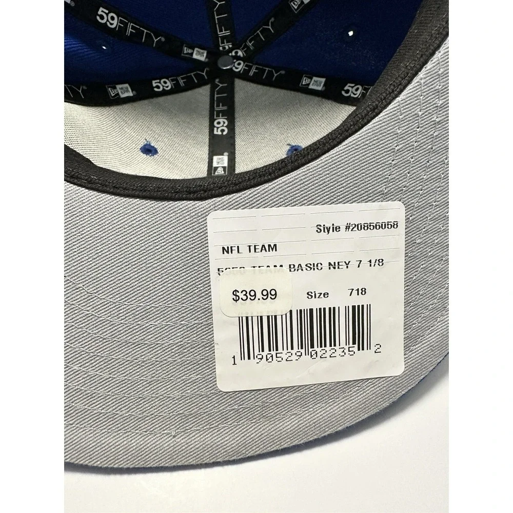 New York Giants New Era 59fifty Fitted Hat‎ 7 1/8 Gold NEW